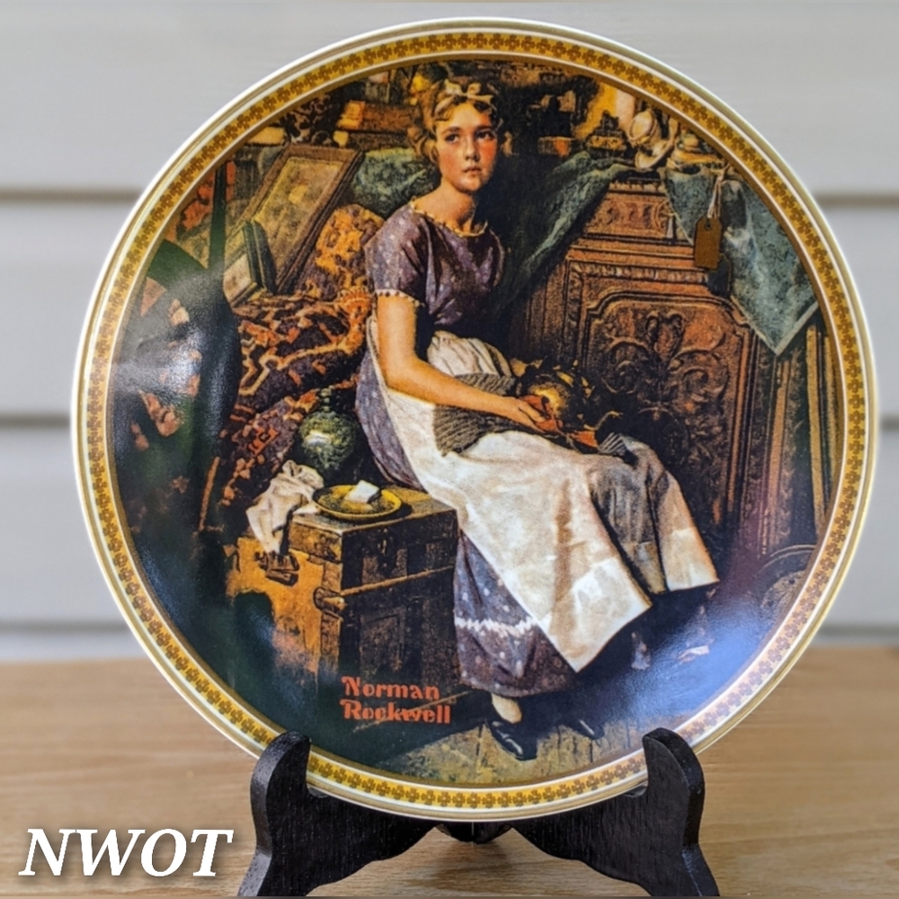 Knowles Norman Rockwell "Dreaming in the Attic" plate.